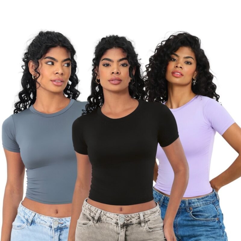 Blusa Slim Fit Feminina Baby Tee