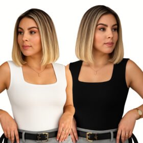 Blusa Regata Decote Quadrado Feminina