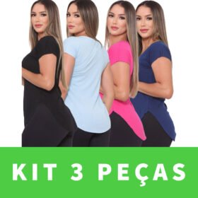 Kit de Blusas Femininas para Academia