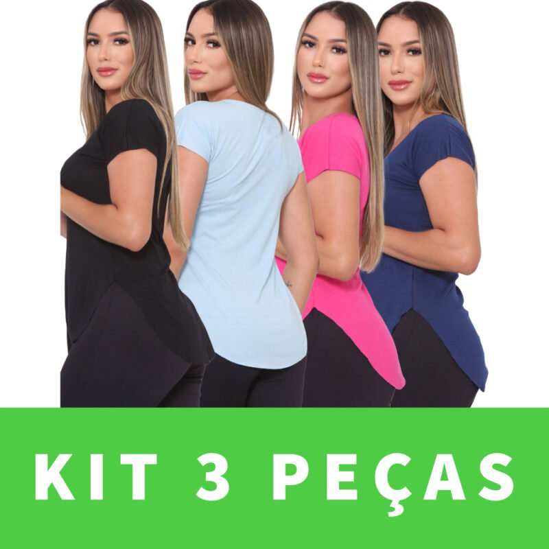 Kit de Blusas Femininas para Academia