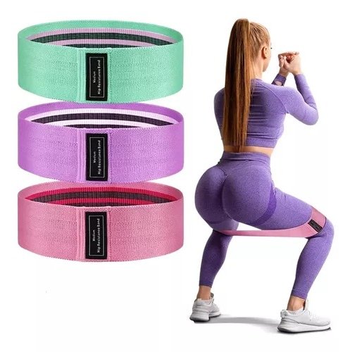 Kit de 3 Faixas Elásticas para Exercícios