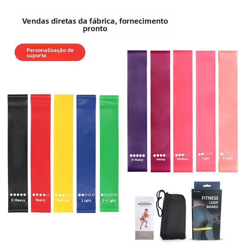Kit de 5 Elásticos de Resistência Fitness